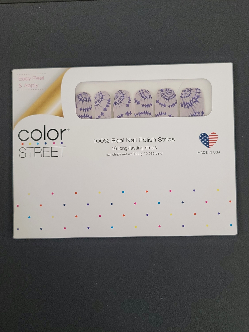 50% Off 3+ Retired COLOR STREET Strict Dye-It Purple Tie Dye Nail Polish Strips